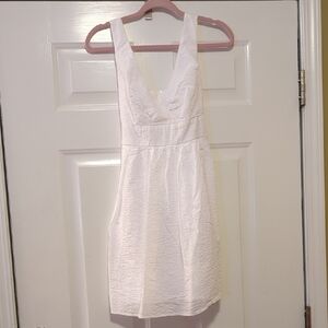 Y2K White Mini Sundress -Size 9- Coquette Spring Summer Dress
